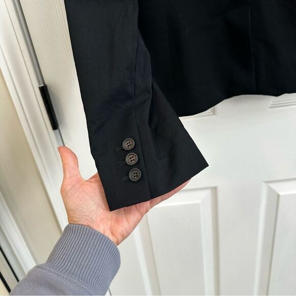 J. Crew Black 100% Wool Blazer Suiting Jacket Suit Women's Size 4 - Picture 9 of 10